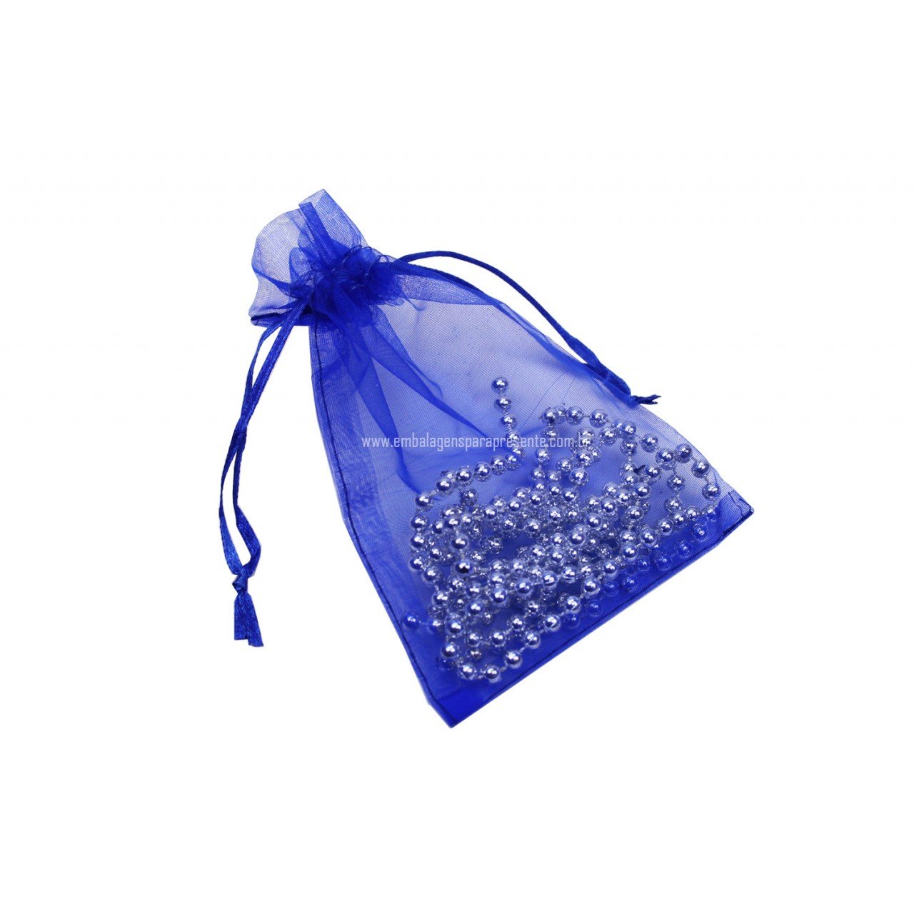 Saco Organza 15x18cm (PCT C/ 10 UN) Azul Royal
